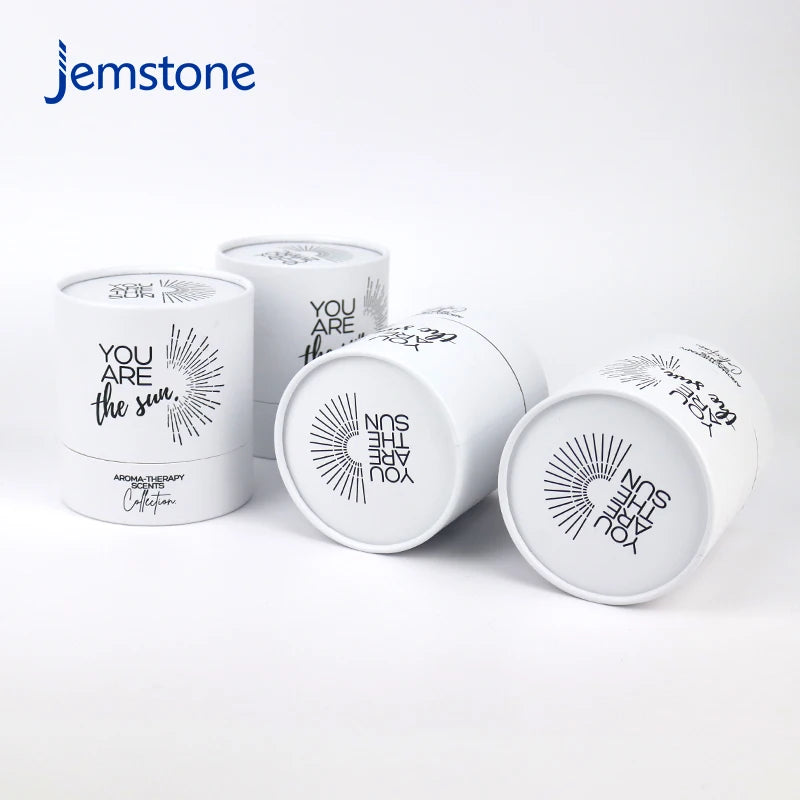 Bio-degradable Kraft Cardboard  Paper Tube Food Premium Natural Soya Tea Coffee Candle Cylinder Packaging