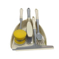 DOOSO Multifunctional Cleaning Tools Plastic Dustpan and Brush Set with Pot Brush Sponge Brush