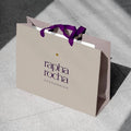 Custom Luxury Gift Jewelry Cardboard Shopping Grey Paper Bag With Logo