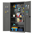 Heavy Duty Tool Cabinet with Double Door Metal Tool Storage Garage Cabinets with Hanger for Workshop