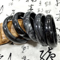 Quartzite Jade Blue and White Hetian Jade Bracelet Black and White Wave Flower Jade Bracelet Blue and White Black Ink Bracelet