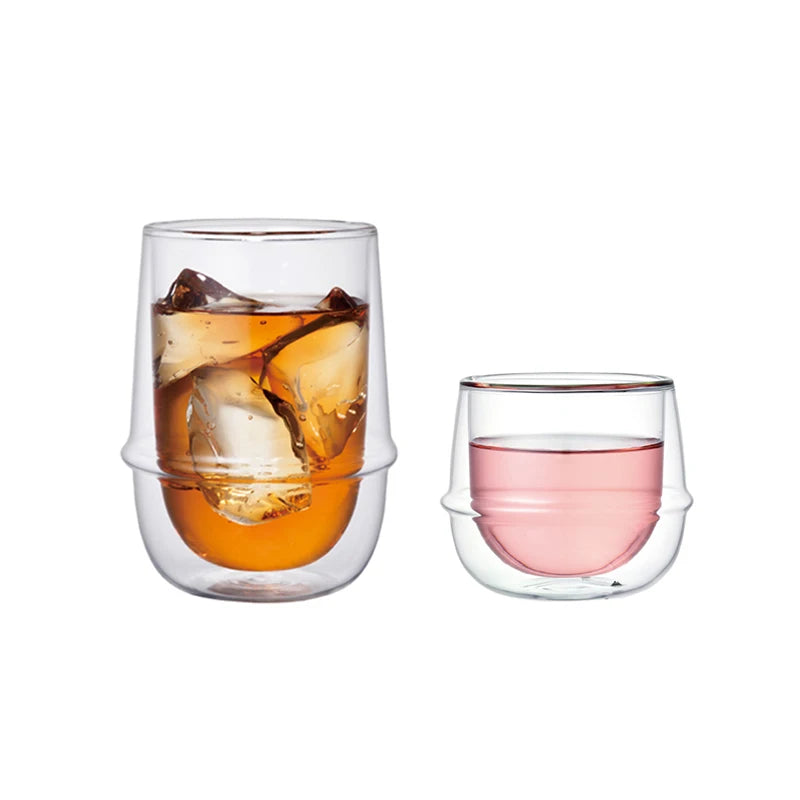 Factory Wholesale Anti-scald Thickened Glass Cup Transparent Glass Cup Heat Resistant Insulated Glass Coffee Tea Mug