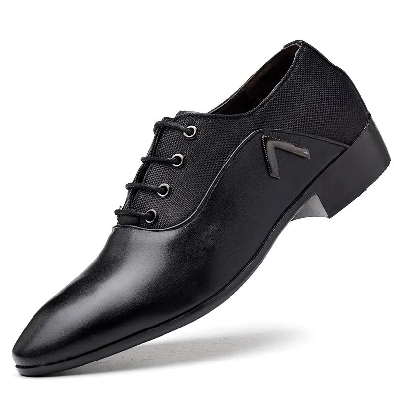 Wholesale Leather Shoes Men's Business Formal Lace-up Gentleman Office Work Dressing Shoes