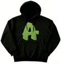 Men's American Street Racing-Themed Multi-Badge Heavyweight Hoodie 450Grams Black Screen Printing Customizable LOGO Loose Fit