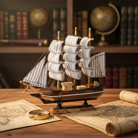 Collection HOME Decoration Wooden Sailboat Model Ornaments Mediterranean Ship Decor
