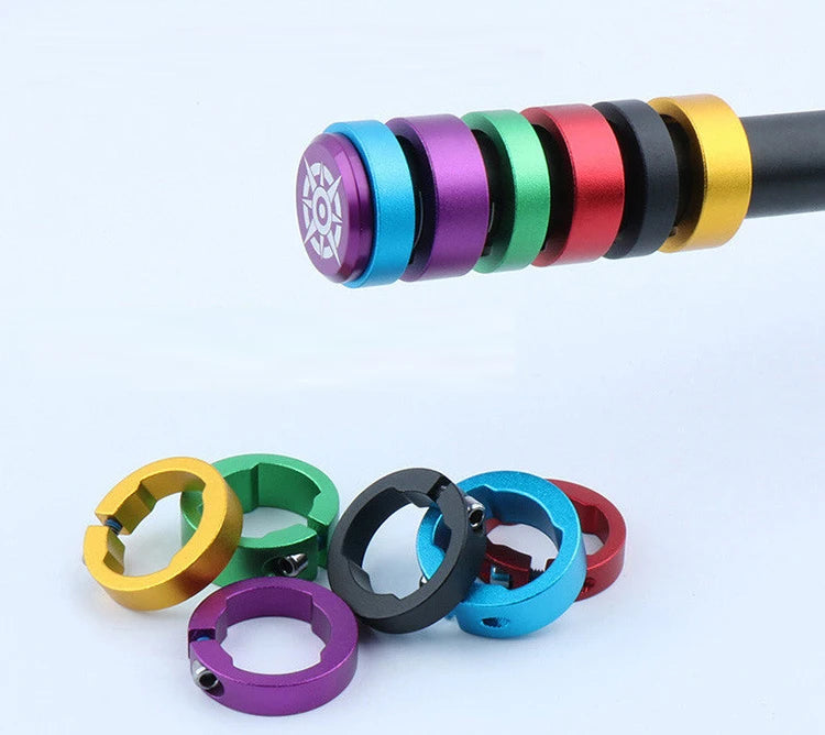 Bicycle Handlebar Lock Ring  Fixed Snap Ring Handlebar Horizontal Decorative Aluminum Alloy Gasket
