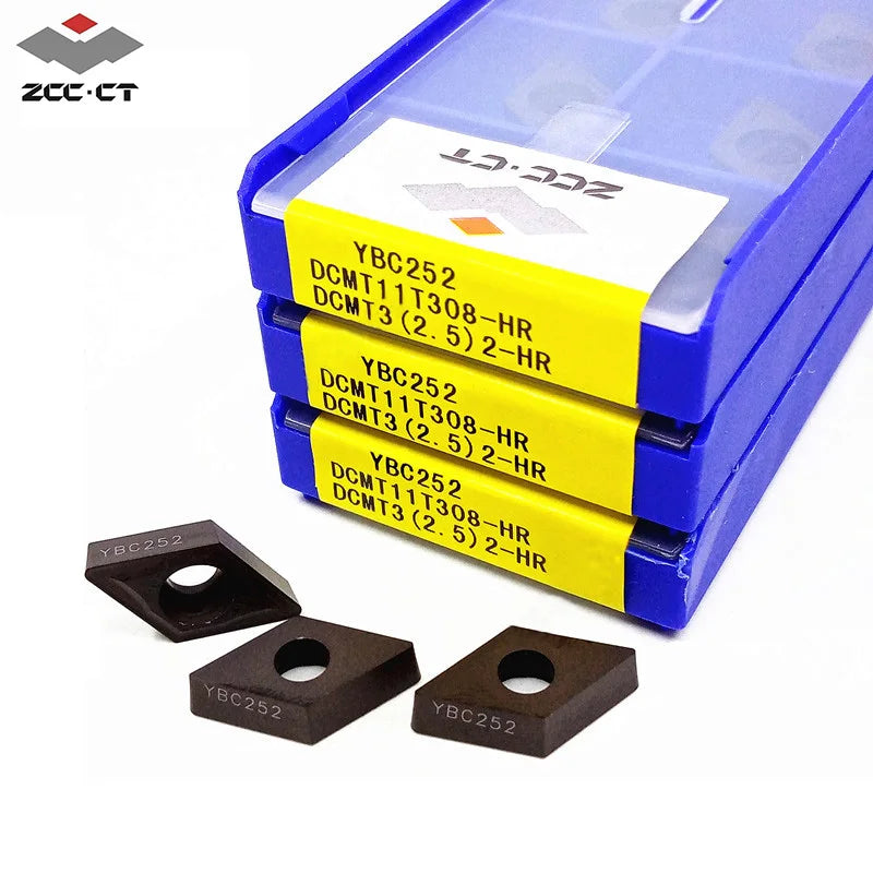 ZCC-CT CNC Lathe Turning Tools DCMT Series Carbide Insert for Steel Parts Processing DCMT11T304/11T308-HR YBC252 Inserts OEM