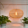 Natural Handmade Woven Rattan Bamboo Pendant Lamp E27 Chandelier Lamp Shades Decor Living Room Hotel Elegant Hanging Design