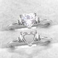 Semi Mount 6*6/8*8mm Sterling Silver Ring Heart Shape Empty Frame Blank Support Setting S925 Base Without Center for DIY Inlay