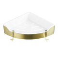 Beelee Stainless Steel 304 Bathroom Corner Shelf Wall Mount Brush Gold Shampoo Shower Rack