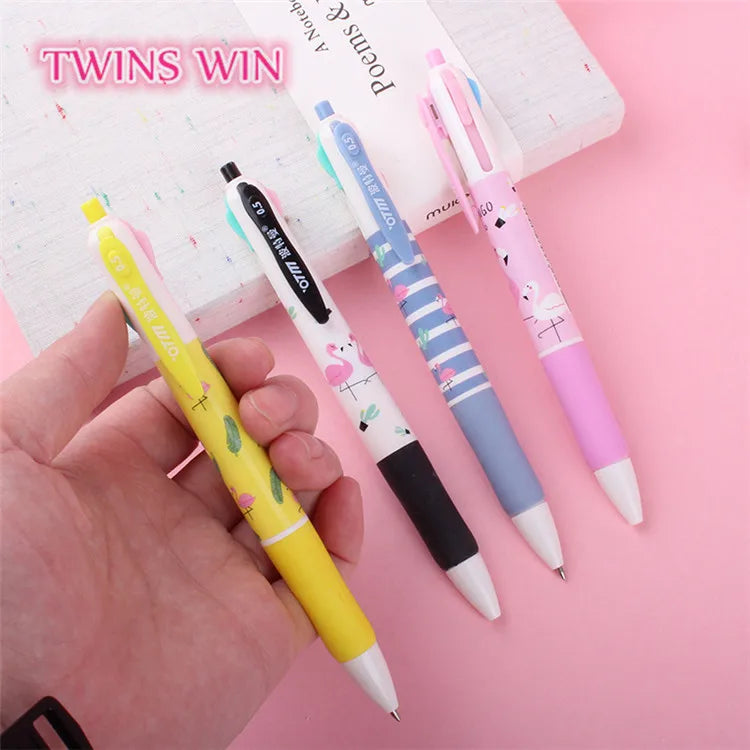 Small Fresh and Cute Cartoon Multicolor Ballpoint Pen Creative Multifunction 4 Color Pen 514