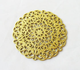 Brass Filigree 69mm Stamping Findings Decorative DIY Crafts for Fashion Design
