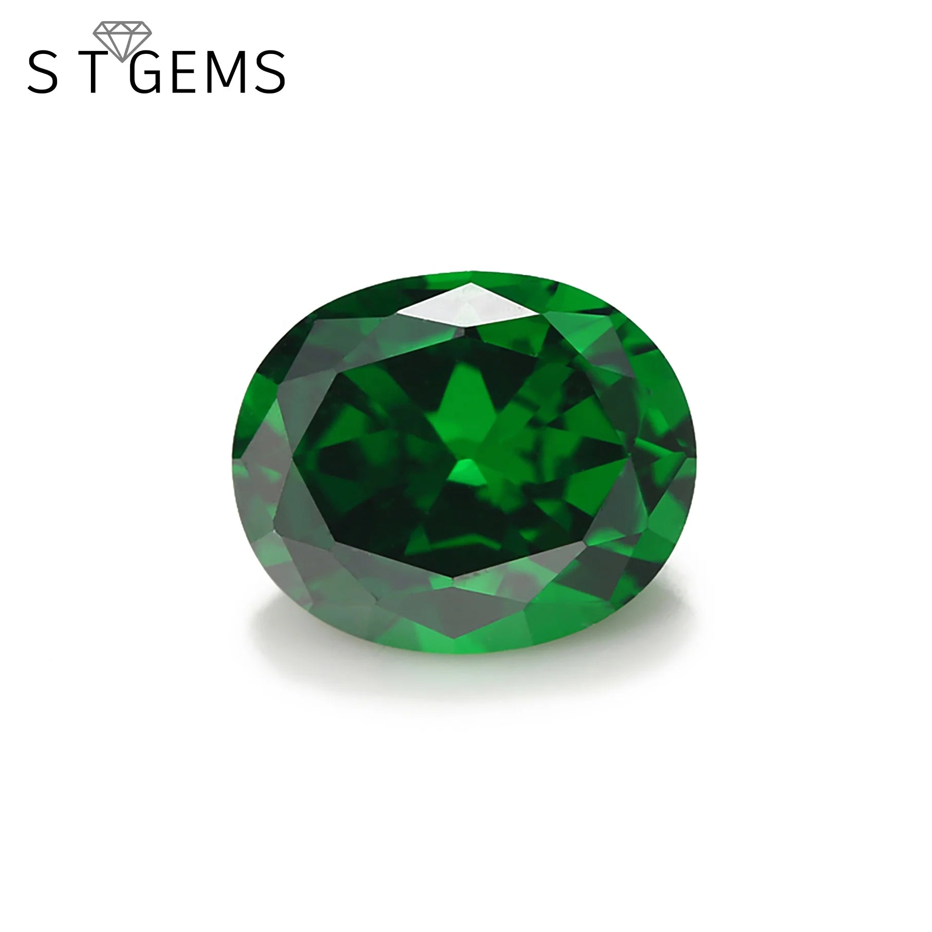 Luxury Green Gemstone Aaa Cubic Zirconia Jewelry Stones
