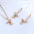 Hengdian Engagement Fashion Necklace Wedding 18K Gold Earring Jewelry Sets for Women