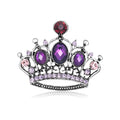 Diamante Crown Corsage Brooch Pin Wedding Party Pageant Tiara for Children Engagement Gift for Valentine's Day