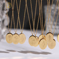Fashion Jewelry Manufacturer Stainless Steel 18K Gold Plated Birthday Month Flower Necklace for Women