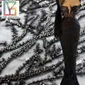 New French Bridal Tulle Beaded Fabrics With Luxury Beads and Shiny Sequins Mesh Lace for Party Dress