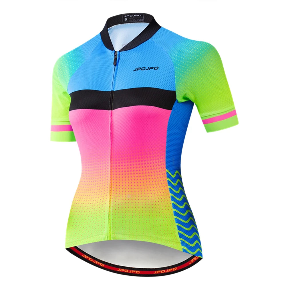 Pro Team Short Sleeve MTB Bicycle Jersey Custom Women's Cycling Apparel Custom Sportswear for Cycling