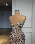 Luxulries Crystal Diamond Rhinestones Dubai Haute Couture Wedding Party Crystal Dress Fabric