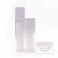 Custom Logo Luxury Double Wall Cosmetic Packaging 15ml 30ml Empty square Lotion Airless Pump Bottle