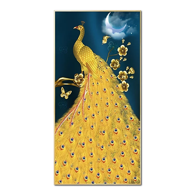 Luxury Art Hotel Painting Modern Living Room Porch Animal Crystal Porcelain Painting Homeware Wall Art