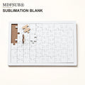 Sublimation Puzzle Blanks MDF 175x250mm 6mm 60 Pieces Custom EN 71 Certified OEM ODM Eco-Friendly Glossy White MegaBDM