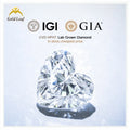 Lab Created Diamond IGI  Certificate 1ct 2ct 5ct DEFG VVS VS Heart Cut Loose Diamond CVD HPHT Fancy Shape Lab Grown Diamond