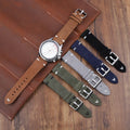 KZSD Retro Suede Genuine Cow Leather Watch Band Strap 20/22/24MM Men and Woman Soft Watch Strap