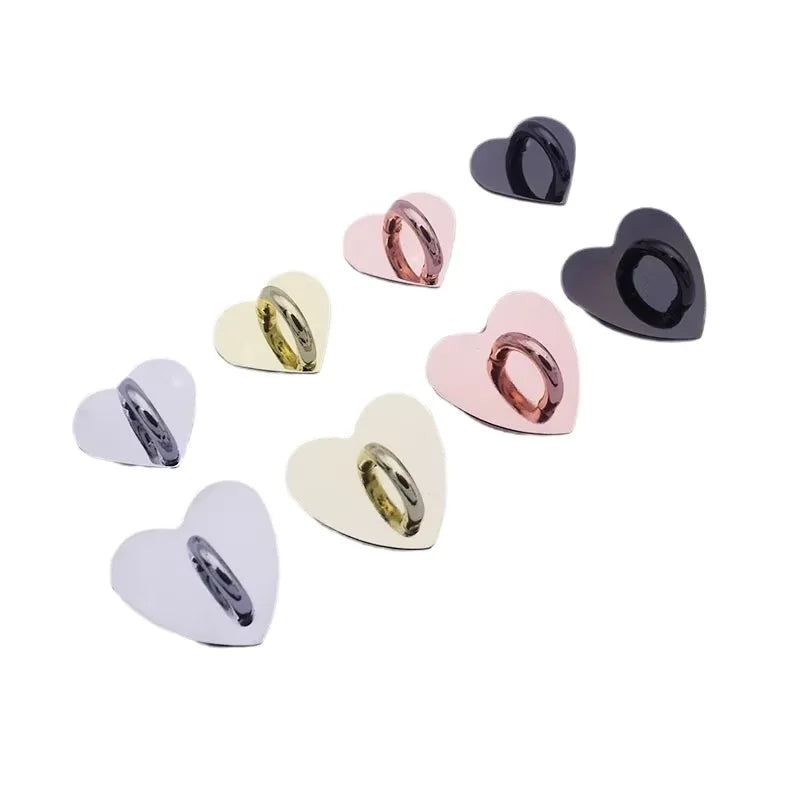 Wholesale Adhesive Metal DIY Charm Holder Round Heart Square Hanging Pendant Stand Hook DIY Accessories String