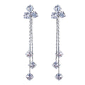 Hot New Fashion Silver Long Fringed Earrings for Women Cute Statement Jewelry for Engagement Wedding Anniversary & Party Gift