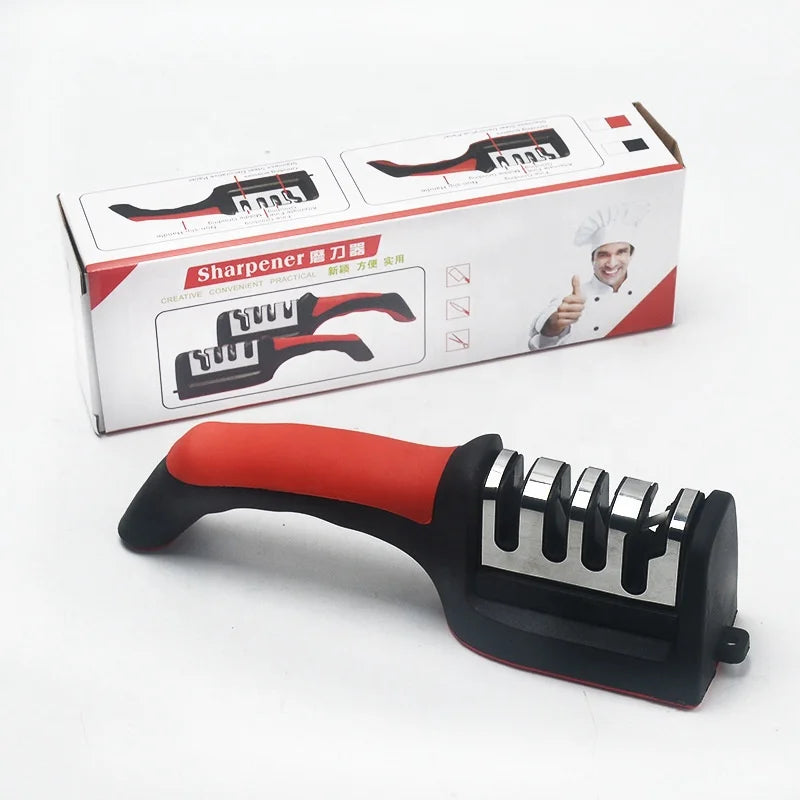 Multifunctional Four-stage Household Knife Sharpener Creative Manual Fast Sharpening Knife Scissors Tool Knife Sharpener