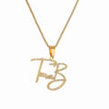 Custom Name Necklace for Women Hip-Hop Style Stainless Steel Pendant with Bling Diamonds Gold Plated Personalized Fashion Gift