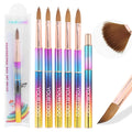 IPHF Metal Handle Thick 100% Kolinsky Sable Hair Acrylic Brush Manufacture Nail Art Brush Set For Acrylic Powder