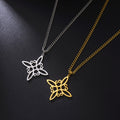 Custom Jewelry Making Charms Square Celtic Knot Pendant Necklace Witch's Knot Pendant Jewelry Accessories