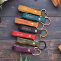 Custom Logo Blank Laserable Leatherette Laser Engraved Pu Leather Metal Durable Rectangular Keychain