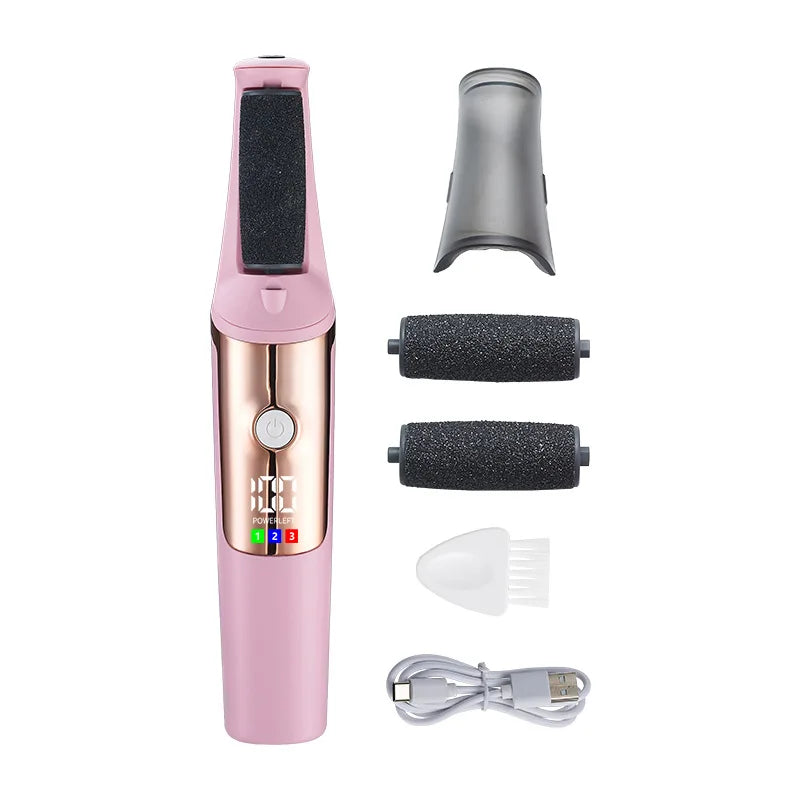 Professional Rechargeable Electric Callus Remover LCD Screen Electric Foot File Grinder Callus Trimmer Foot Scrub Peeling Tool