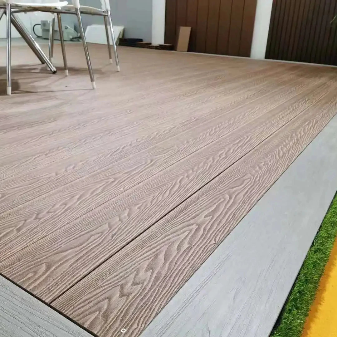 Wood Plastic Composite (WPC) Outdoor Decking Board-Click Installation Smooth Surface Modern Design