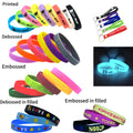 Factory Cheap Custom Glowing Led Event Silicone Wristband with Logo Engraved Rubber Bracelet Printing Your Own Logo