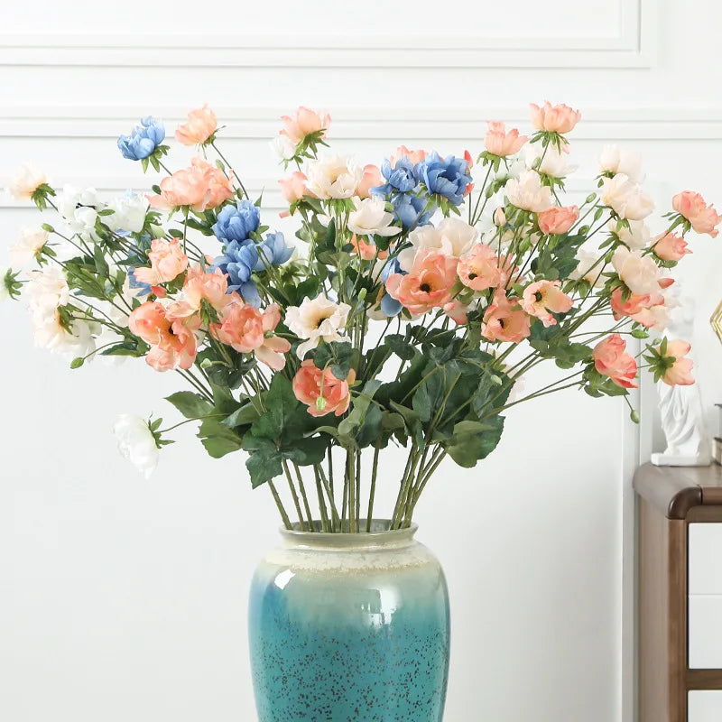 M45 Silk Plastic Flower Wedding Table Decor White Flowers for Wedding Home Decoration