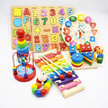 Wooden Montessori Toys Early Education Benefit Intellectual Building Blocks Infants and Toddlers Wooden Toy Sets