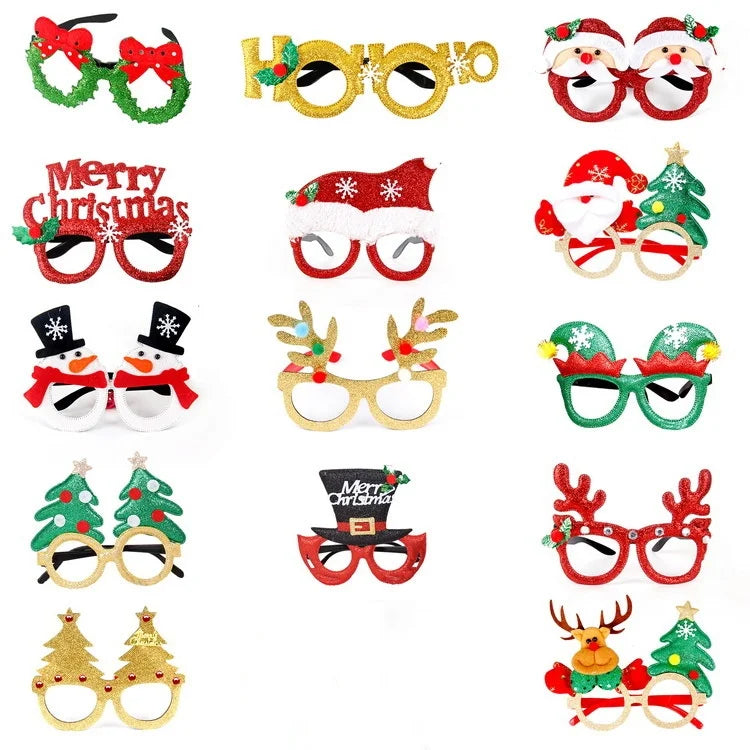 December Adult Children Christmas Gifts Supplies Party Creative Decoration Eyeglasses Frame Christmas Glasses Wholesale