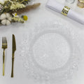 Wholesale 13 Inch Round Under Dinnerware Transparent Plate Clear Plastic Charger Plates for Wedding Decoration