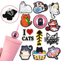I love Cats bar Club Straw Toppers Charms Cute Lovely Cats Sailor Moon Luna and Artemis Cursor Straw Toppers Charms