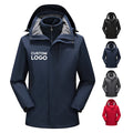 Wholesales 3-in-1 Liner Windproof Jacket Waterproof Breathable Plain Soft Shell Outdoor Jacket Hiking Jackets