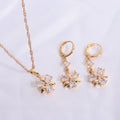Hot Sale Fashion Jewelry Set 18k Gold Plated 2in1 3in1 Earrings Necklace Bracelets Jewelry Sets for Women