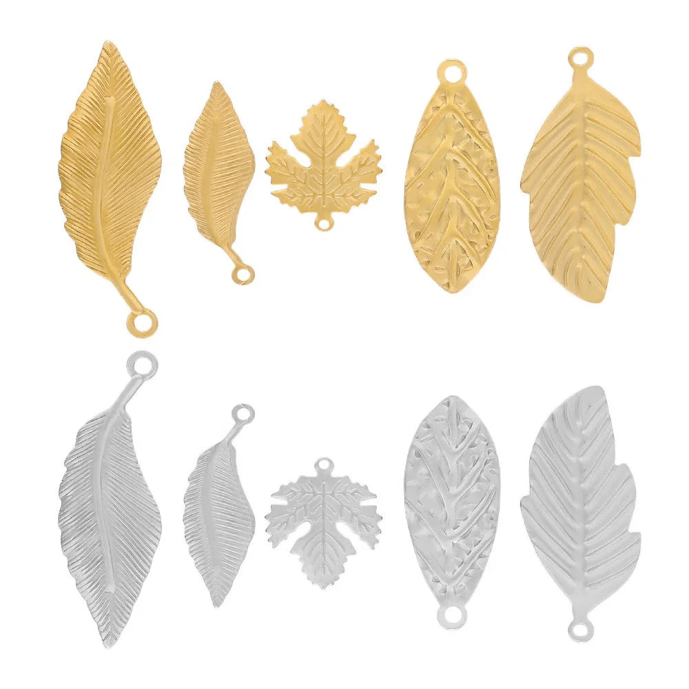 Fashion Leaf Charms Leaves Pendants DIY Drafts Men Fashion Jewelry Accessories Necklaces Findings Supplies