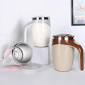 2024 Best Seller 304 Stainless Steel 400ml Double Wall Insulated Eco-Friendly Office Self Stirring Coffee Mug with Battery