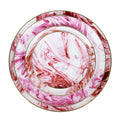 Durable Eco-Friendly Ceramic Dinnerware Set Includes Gold Charger Platter and Wedding Serving Plates for Household Use