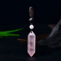 Polished Natural Rose Quartz Star Bag and Keychain Accessory Decorative Rough Stone Accessory