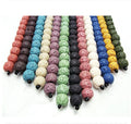 8mm Wholesale Colorful Volcanic Lava Round Loose Gemstone Beads Natural Stone for Jewelry Making